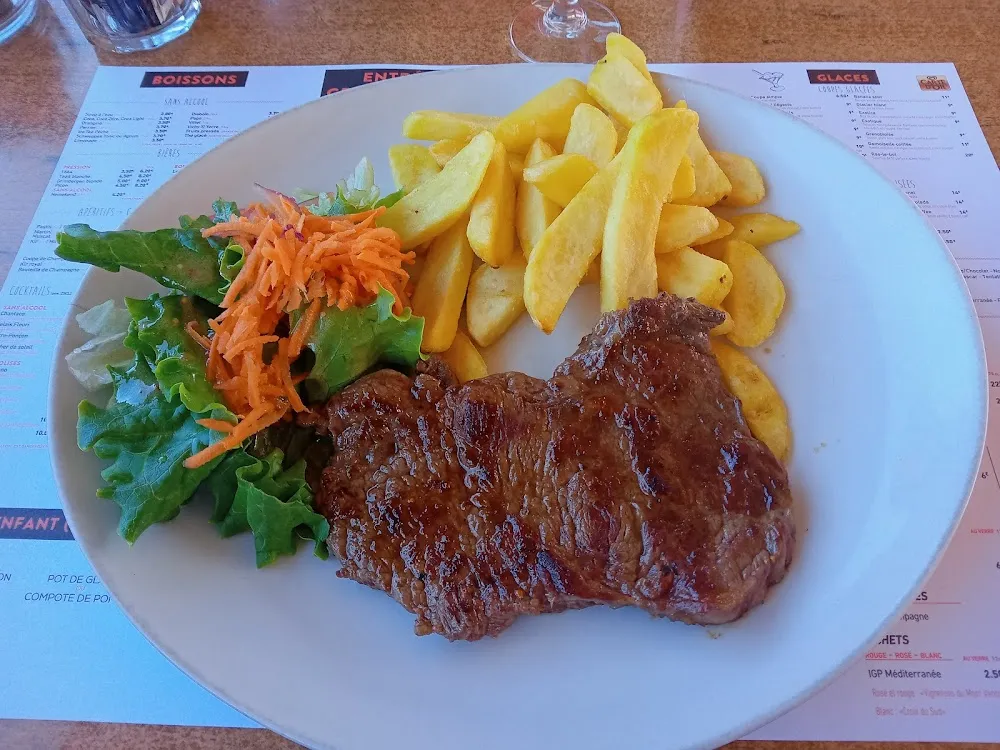 Faux Filet Frites Salame Vert